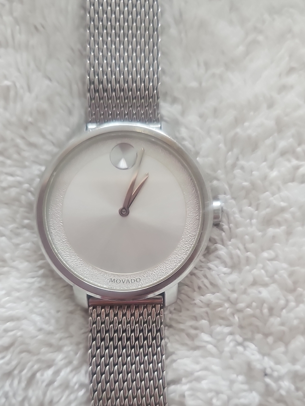 Movado Silver Mesh Bracelet Watch